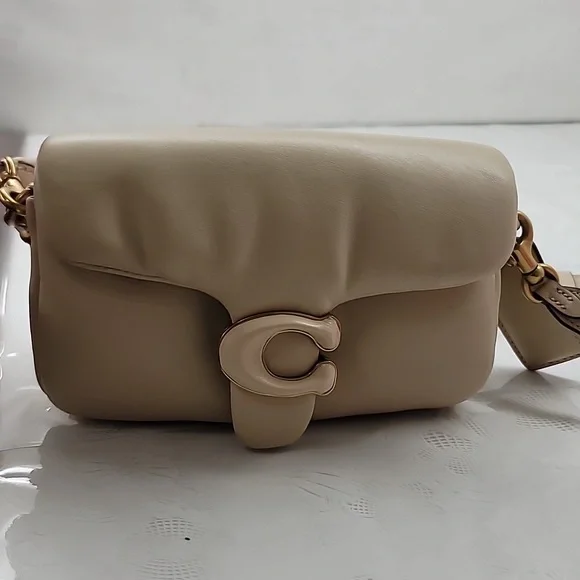 Coach Pillow Tabby Shoulder Crossbody Bag In Soft Cream - Picture 9 of 13